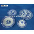 20pcs runde blaue und weiße Knochen-China-Essgeschirr-Sätze